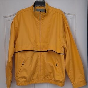 Cutter & Buck Men's Size Large Yellow Jacket Full Zip Weather Tec Shell